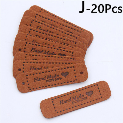20 vnt. rankų darbo su meile Etiketės Drabužių etiketės Rankų darbo PU odos etiketės „Pasidaryk pats“ Kepurės Krepšiai Siuvimo etiketės Drabužių priedai