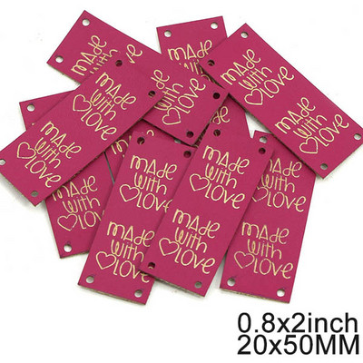 20 vnt. rankų darbo su meilės etiketėmis drabužiams. Odinės etiketės siuvimo reikmenys Rankų darbo etiketės, skirtos audeklinėms kepurėms Mezgimas „pasidaryk pats“