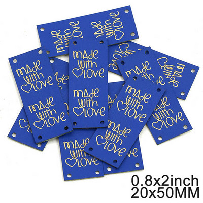 20 vnt. rankų darbo su meilės etiketėmis drabužiams. Odinės etiketės siuvimo reikmenys Rankų darbo etiketės, skirtos audeklinėms kepurėms Mezgimas „pasidaryk pats“