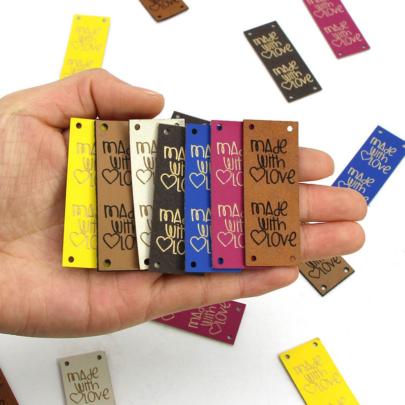 20 vnt. rankų darbo su meilės etiketėmis drabužiams. Odinės etiketės siuvimo reikmenys Rankų darbo etiketės, skirtos audeklinėms kepurėms Mezgimas „pasidaryk pats“