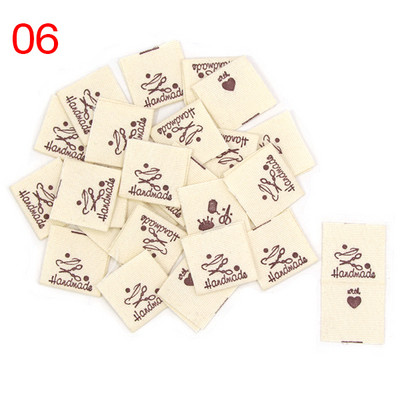 50Gb Roku darbs Etiķete Melns Balts Drēbju Birkas Made Ar Mīlestību Austi Salokāmas Birkas Apģērbu Dekorēšanai Šūšanas Piederumi 20*50MM