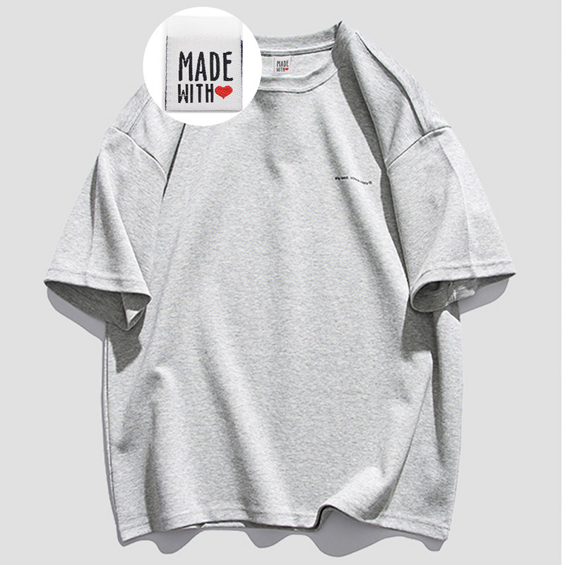 50Gb Roku darbs Etiķete Melns Balts Drēbju Birkas Made Ar Mīlestību Austi Salokāmas Birkas Apģērbu Dekorēšanai Šūšanas Piederumi 20*50MM