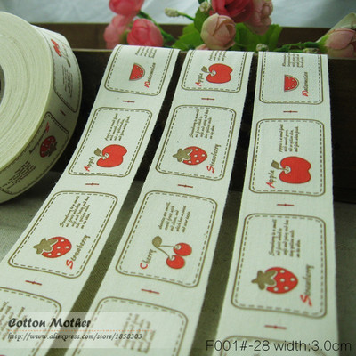 Teramila puuvillased rõivasildid paelad 2 m / partii Etiketid Käsitsi valmistatud DIY õmblemine Käsitöö riided Tekitarvikud 2,5 cm 3 cm 4 cm Laius