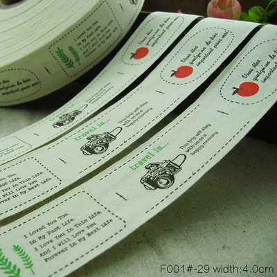 Teramila puuvillased rõivasildid paelad 2 m / partii Etiketid Käsitsi valmistatud DIY õmblemine Käsitöö riided Tekitarvikud 2,5 cm 3 cm 4 cm Laius