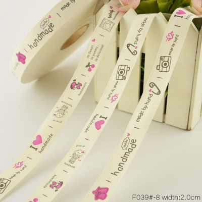 Teramila puuvillased rõivasildid paelad 2 m / partii Etiketid Käsitsi valmistatud DIY õmblemine Käsitöö riided Tekitarvikud 2,5 cm 3 cm 4 cm Laius