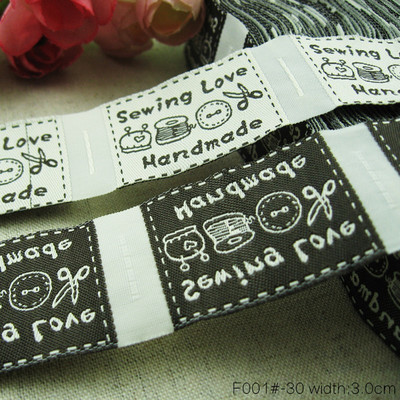 Teramila puuvillased rõivasildid paelad 2 m / partii Etiketid Käsitsi valmistatud DIY õmblemine Käsitöö riided Tekitarvikud 2,5 cm 3 cm 4 cm Laius