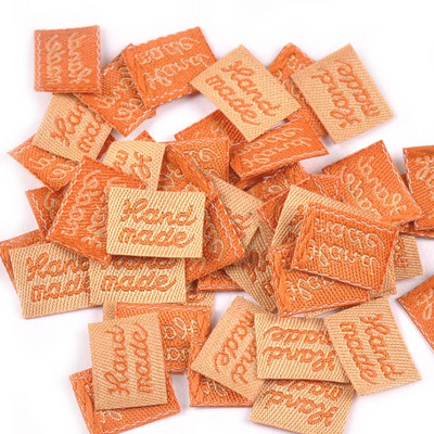 100 τεμ./παρτίδα Πολύχρωμες ετικέτες ρούχων Χειροποίητες ανάγλυφες ετικέτες για εκτύπωση τσαντών ενδυμάτων Αξεσουάρ ραπτικής DIY C2393