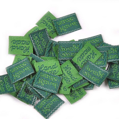 100 τεμ./παρτίδα Πολύχρωμες ετικέτες ρούχων Χειροποίητες ανάγλυφες ετικέτες για εκτύπωση τσαντών ενδυμάτων Αξεσουάρ ραπτικής DIY C2393