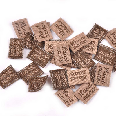 100 τεμ./παρτίδα Πολύχρωμες ετικέτες ρούχων Χειροποίητες ανάγλυφες ετικέτες για εκτύπωση τσαντών ενδυμάτων Αξεσουάρ ραπτικής DIY C2393