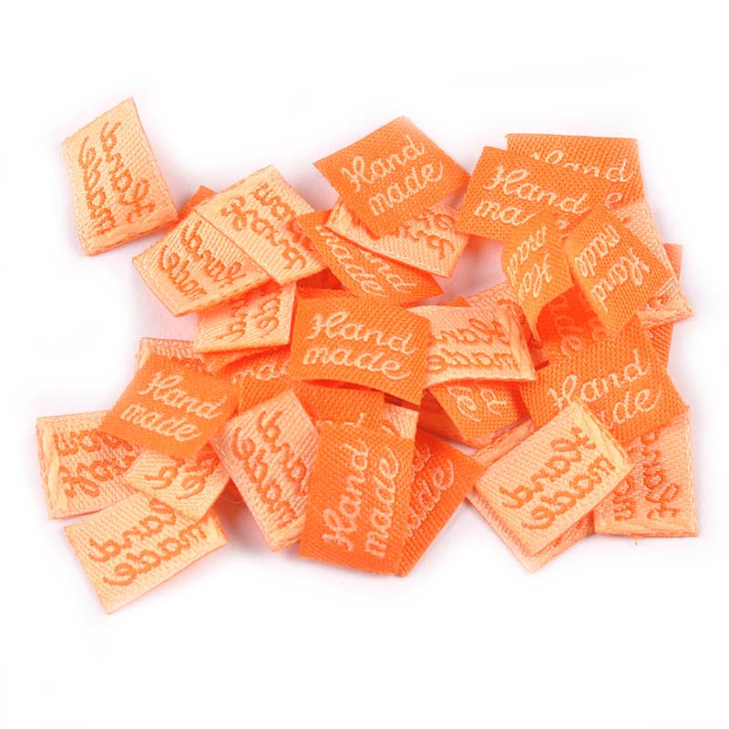 100 τεμ./παρτίδα Πολύχρωμες ετικέτες ρούχων Χειροποίητες ανάγλυφες ετικέτες για εκτύπωση τσαντών ενδυμάτων Αξεσουάρ ραπτικής DIY C2393