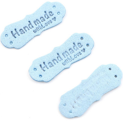 20 komada nepravilnih naljepnica od PU kože, oznake, ručno izrađene s ljubavlju, naljepnice od umjetne antilop kože za odjeću, oznake za šivanje, odjevni dodaci