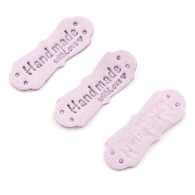 20 komada nepravilnih naljepnica od PU kože, oznake, ručno izrađene s ljubavlju, naljepnice od umjetne antilop kože za odjeću, oznake za šivanje, odjevni dodaci