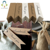 100PCS/lot Naljepnice za odjeću Lijepe papirnate oznake Papirnate naljepnice s karticama Ručno izrađene za DIY poklone za zabavu ili pečenje GYH