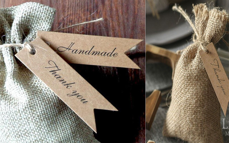 100PCS/lot Naljepnice za odjeću Lijepe papirnate oznake Papirnate naljepnice s karticama Ručno izrađene za DIY poklone za zabavu ili pečenje GYH