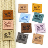 20kom Životinjske stope Ručno izrađene oznake Mačka Pas Šapa Kožne oznake Crtići Ručno izrađene etikete za odjeću Šeširi Pribor za šivanje 1 inč