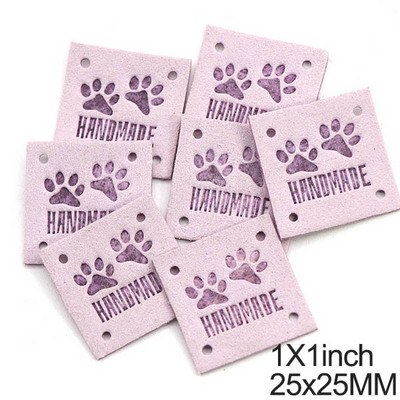 20kom Životinjske stope Ručno izrađene oznake Mačka Pas Šapa Kožne oznake Crtići Ručno izrađene etikete za odjeću Šeširi Pribor za šivanje 1 inč