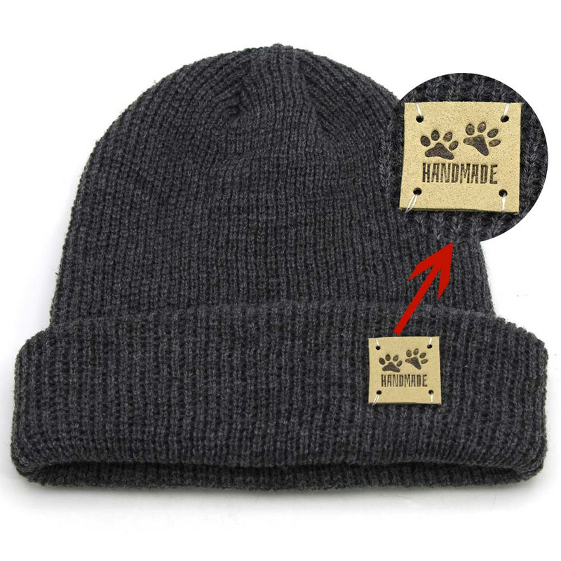 20kom Životinjske stope Ručno izrađene oznake Mačka Pas Šapa Kožne oznake Crtići Ručno izrađene etikete za odjeću Šeširi Pribor za šivanje 1 inč