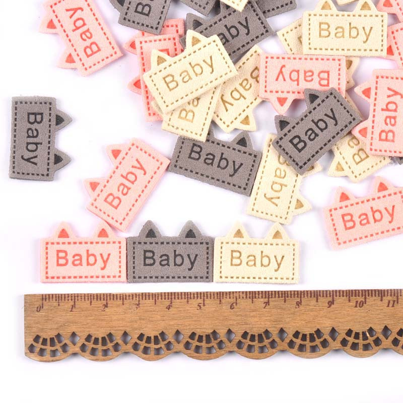 20 komada Mješovite slatke naljepnice za uši Reljefni pribor za odjeću Pribor za šivanje Torbe Oznake Njega Odjevni predmeti Rukotvorine Ručni pribor DIY 19x26 mm