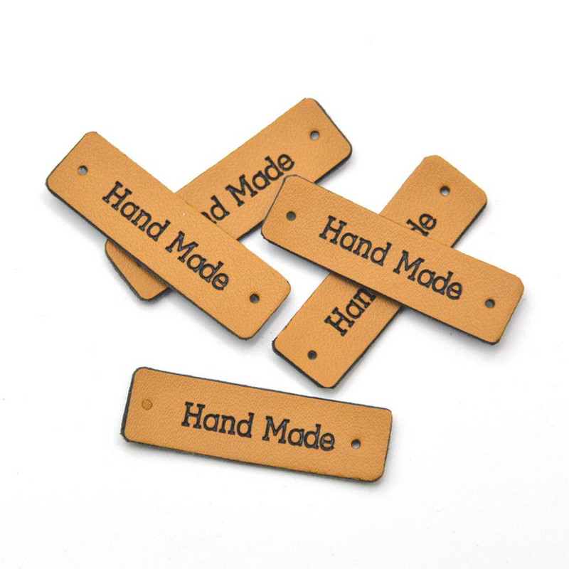 30 db Kézzel készített címkék Címkék Ruha Ruha PU bőr címke kézzel készített farmertáskák barkácsolás kézműves kötés varrás kellékek