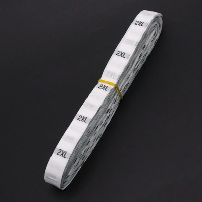 500 vnt Dydžio etiketės Juoda balta medvilnė etiketės Austos etiketės drabužiams Audiniai Drabužių siuvimo priedai XS SML XL 2XL 3XL 4XL