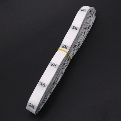 500 vnt Dydžio etiketės Juoda balta medvilnė etiketės Austos etiketės drabužiams Audiniai Drabužių siuvimo priedai XS SML XL 2XL 3XL 4XL