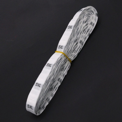 500 vnt Dydžio etiketės Juoda balta medvilnė etiketės Austos etiketės drabužiams Audiniai Drabužių siuvimo priedai XS SML XL 2XL 3XL 4XL