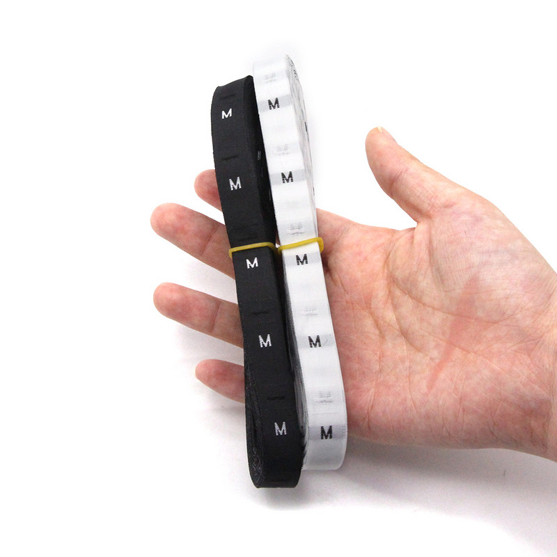 500 vnt Dydžio etiketės Juoda balta medvilnė etiketės Austos etiketės drabužiams Audiniai Drabužių siuvimo priedai XS SML XL 2XL 3XL 4XL