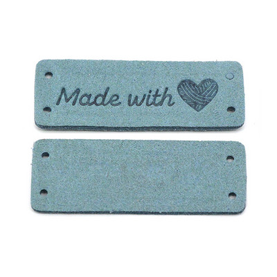 20kom kožnih naljepnica Oznake Ručno izrađene naljepnice DIY kape Torbe 2x5CM Ručno izrađene s ljubavlju Oznake Šivanje naljepnica Dodaci za odjeću