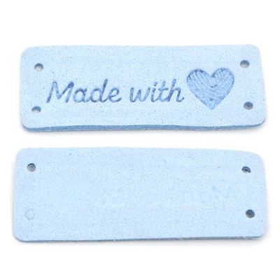 20kom kožnih naljepnica Oznake Ručno izrađene naljepnice DIY kape Torbe 2x5CM Ručno izrađene s ljubavlju Oznake Šivanje naljepnica Dodaci za odjeću