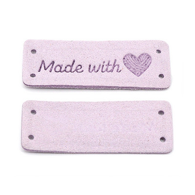 20kom kožnih naljepnica Oznake Ručno izrađene naljepnice DIY kape Torbe 2x5CM Ručno izrađene s ljubavlju Oznake Šivanje naljepnica Dodaci za odjeću