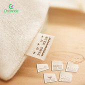 20 KOM. Perive pamučne dvostrane naljepnice Oznake Ručno izrađene presavijene na pola Zakrpe za šivanje odjeće Aplicirana značka DIY pribor za rukotvorine