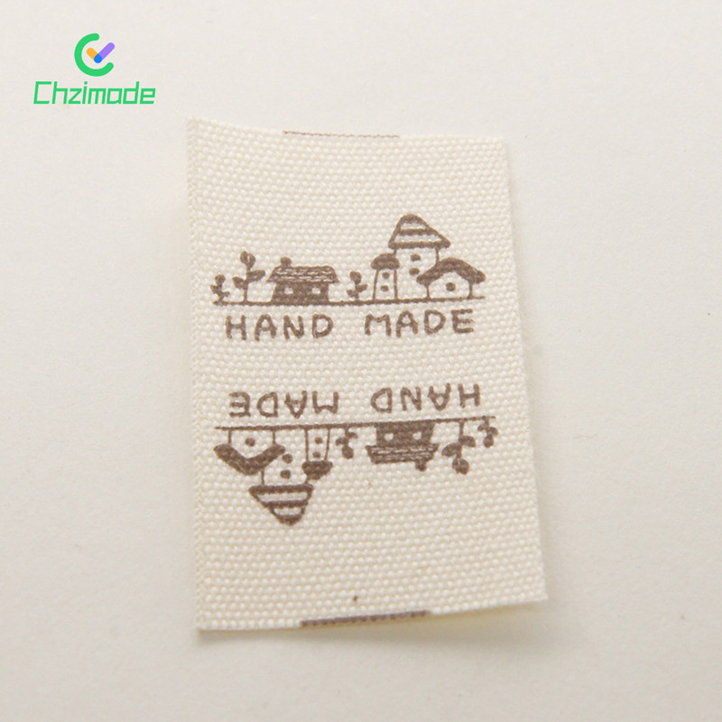 20 KOM. Perive pamučne dvostrane naljepnice Oznake Ručno izrađene presavijene na pola Zakrpe za šivanje odjeće Aplicirana značka DIY pribor za rukotvorine