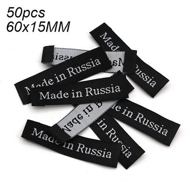 50 db Olaszországban gyártott Franciaország Oroszország Szőtt címkék Kézzel készített címkék Fekete fehér pamut kézzel készített címke ruházathoz Kalapok Táskák Dekoráció