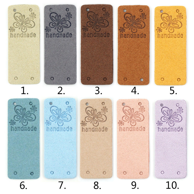 20 kom kožne etikete leptir ručno izrađene etikete za odjeću ručno izrađene oznake ukrasne kape poklon vrećica šivaća oznaka pribor za pletenje