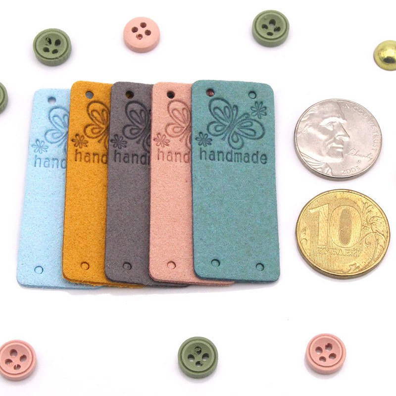 20 kom kožne etikete leptir ručno izrađene etikete za odjeću ručno izrađene oznake ukrasne kape poklon vrećica šivaća oznaka pribor za pletenje