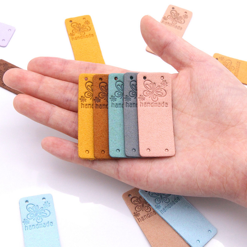 20 kom kožne etikete leptir ručno izrađene etikete za odjeću ručno izrađene oznake ukrasne kape poklon vrećica šivaća oznaka pribor za pletenje