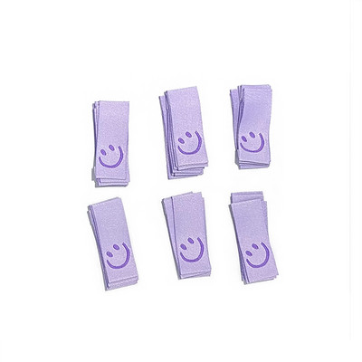 50 vnt 11 spalvų šypsenos siuvinėjimo etiketės rankų darbo drabužiams etiketės Vaikiški drabužiai priežiūros krepšiai „pasidaryk pats“ reikmenys Siuvimo priedai 1,5x4 cm