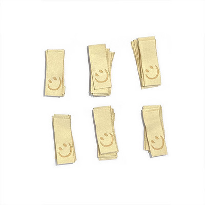 50 vnt 11 spalvų šypsenos siuvinėjimo etiketės rankų darbo drabužiams etiketės Vaikiški drabužiai priežiūros krepšiai „pasidaryk pats“ reikmenys Siuvimo priedai 1,5x4 cm