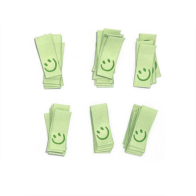 50 vnt 11 spalvų šypsenos siuvinėjimo etiketės rankų darbo drabužiams etiketės Vaikiški drabužiai priežiūros krepšiai „pasidaryk pats“ reikmenys Siuvimo priedai 1,5x4 cm