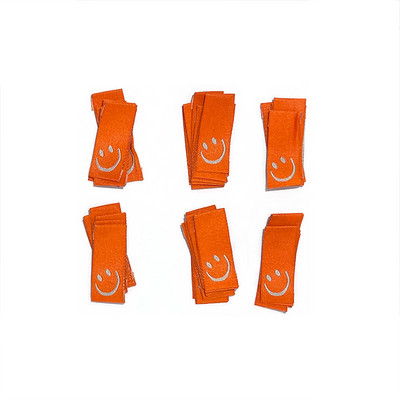 50 vnt 11 spalvų šypsenos siuvinėjimo etiketės rankų darbo drabužiams etiketės Vaikiški drabužiai priežiūros krepšiai „pasidaryk pats“ reikmenys Siuvimo priedai 1,5x4 cm