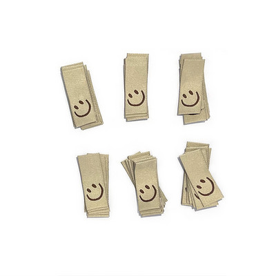 50 vnt 11 spalvų šypsenos siuvinėjimo etiketės rankų darbo drabužiams etiketės Vaikiški drabužiai priežiūros krepšiai „pasidaryk pats“ reikmenys Siuvimo priedai 1,5x4 cm