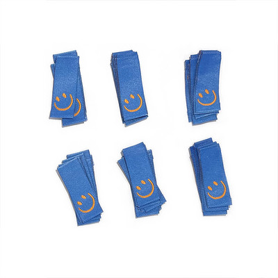 50 vnt 11 spalvų šypsenos siuvinėjimo etiketės rankų darbo drabužiams etiketės Vaikiški drabužiai priežiūros krepšiai „pasidaryk pats“ reikmenys Siuvimo priedai 1,5x4 cm