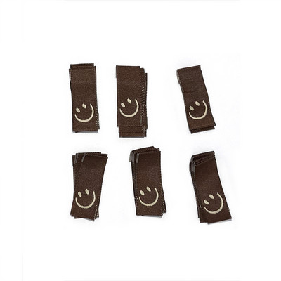 50 vnt 11 spalvų šypsenos siuvinėjimo etiketės rankų darbo drabužiams etiketės Vaikiški drabužiai priežiūros krepšiai „pasidaryk pats“ reikmenys Siuvimo priedai 1,5x4 cm