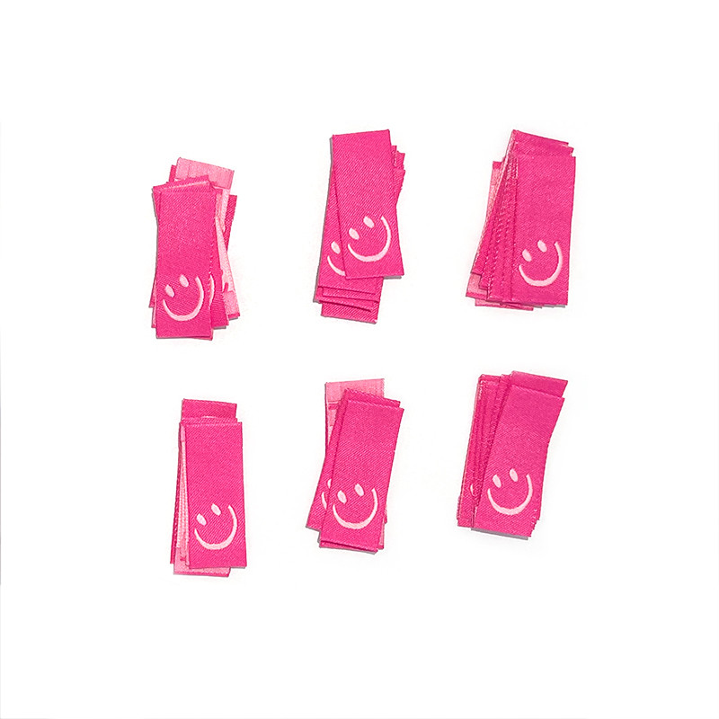 50 vnt 11 spalvų šypsenos siuvinėjimo etiketės rankų darbo drabužiams etiketės Vaikiški drabužiai priežiūros krepšiai „pasidaryk pats“ reikmenys Siuvimo priedai 1,5x4 cm