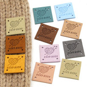 20 buc. Etichete realizate manual Etichete inimioare pentru etichete din piele lucrate manual pentru haine Etichetă realizată manual pentru pălării Accesorii de cusut tricotate 25 mm