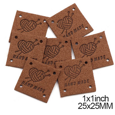 20 buc. Etichete realizate manual Etichete inimioare pentru etichete din piele lucrate manual pentru haine Etichetă realizată manual pentru pălării Accesorii de cusut tricotate 25 mm