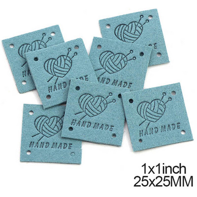 20 buc. Etichete realizate manual Etichete inimioare pentru etichete din piele lucrate manual pentru haine Etichetă realizată manual pentru pălării Accesorii de cusut tricotate 25 mm