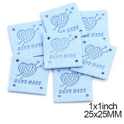 20 buc. Etichete realizate manual Etichete inimioare pentru etichete din piele lucrate manual pentru haine Etichetă realizată manual pentru pălării Accesorii de cusut tricotate 25 mm