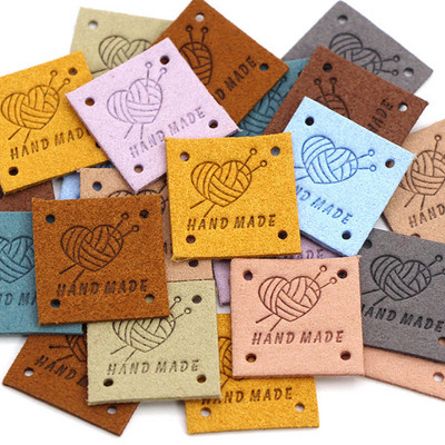 20 buc. Etichete realizate manual Etichete inimioare pentru etichete din piele lucrate manual pentru haine Etichetă realizată manual pentru pălării Accesorii de cusut tricotate 25 mm