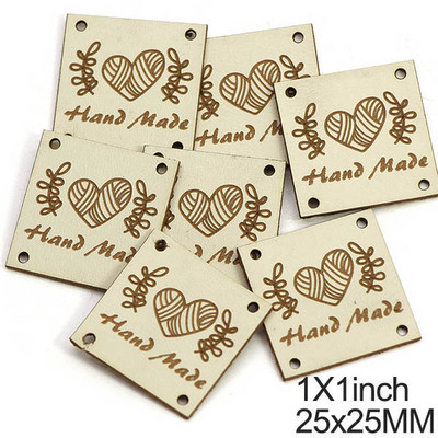 20 vnt. rankų darbo etikečių etiketės 1 colio širdies odinė etiketė rankų darbo drabužių etiketės Rankų darbo „pasidaryk pats“ skrybėlių krepšys drabužių priedams siūti